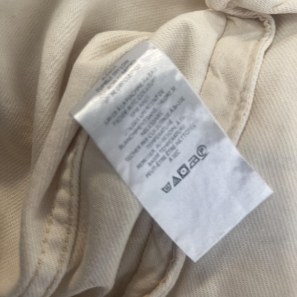 We The Free Jean Jacket Free People Womens XS Cream Denim Trucker Button Front - Picture 11 of 15